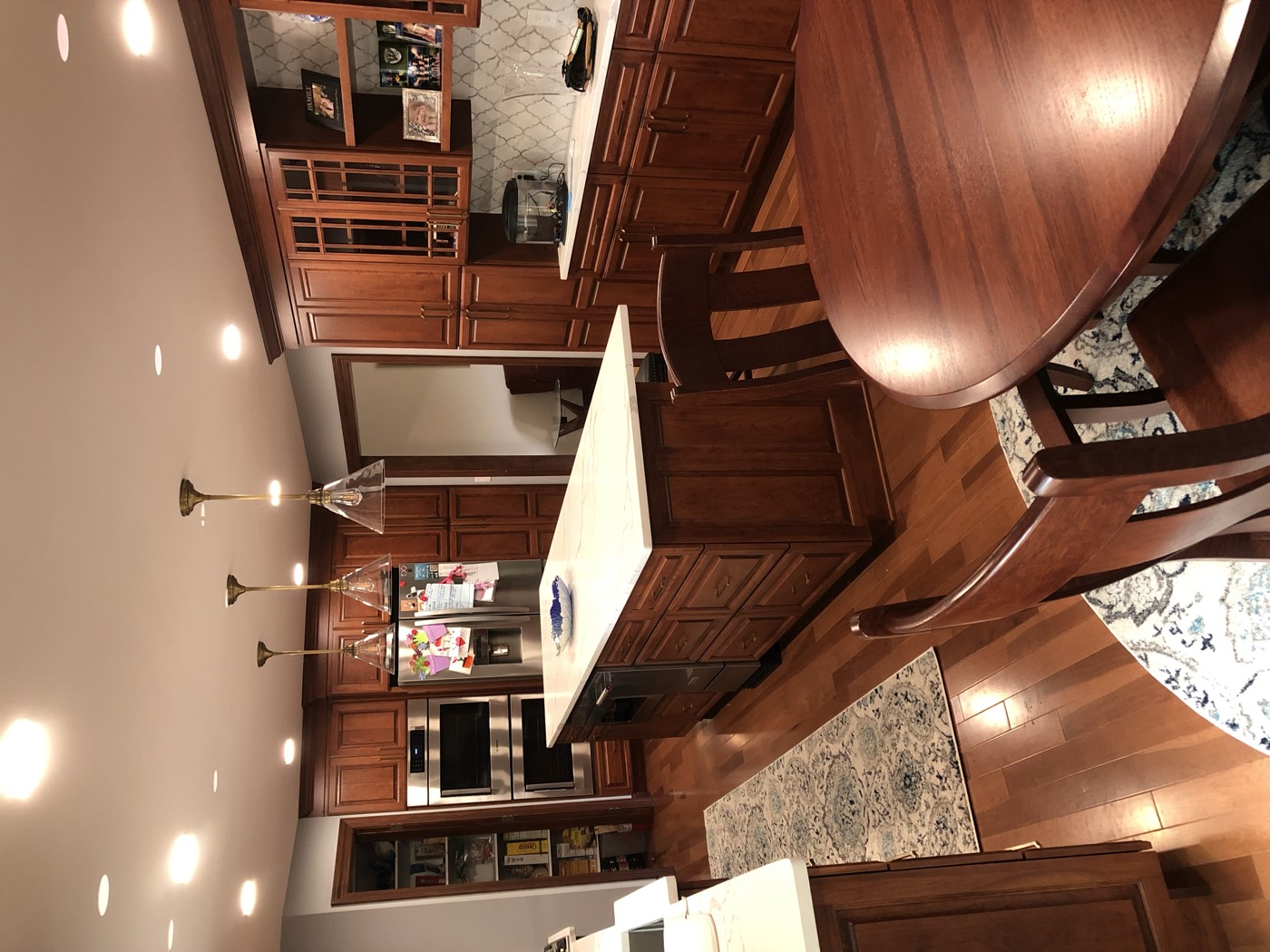 Custom cherry kitchen with island